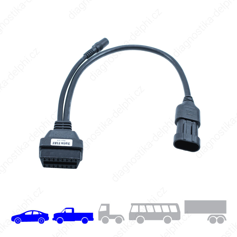 Redukce 3-pin pro osobní a lehká užitková vozidla Fiat