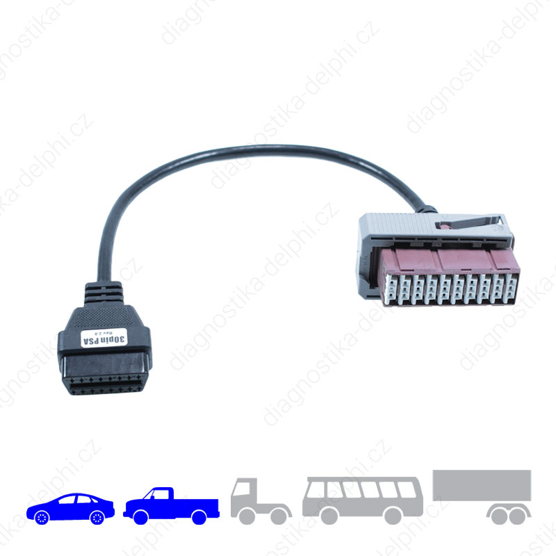 Redukce 30-pin Citroen/Peugeot pro osobní/VAN vozidla