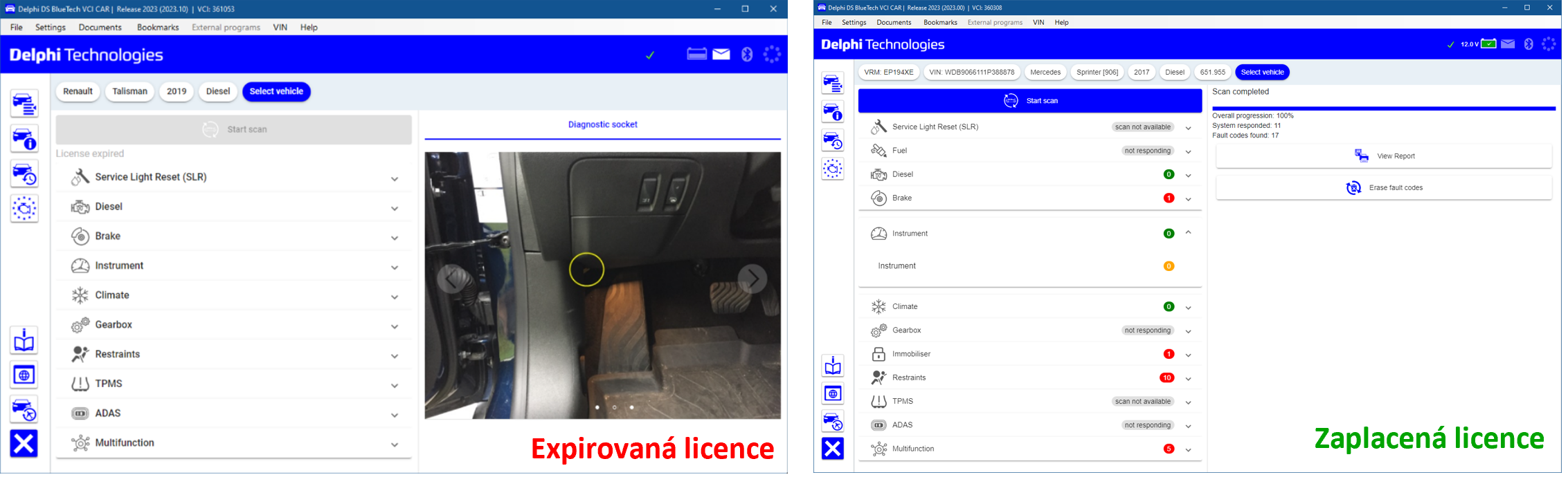 Notifikace Autoscan